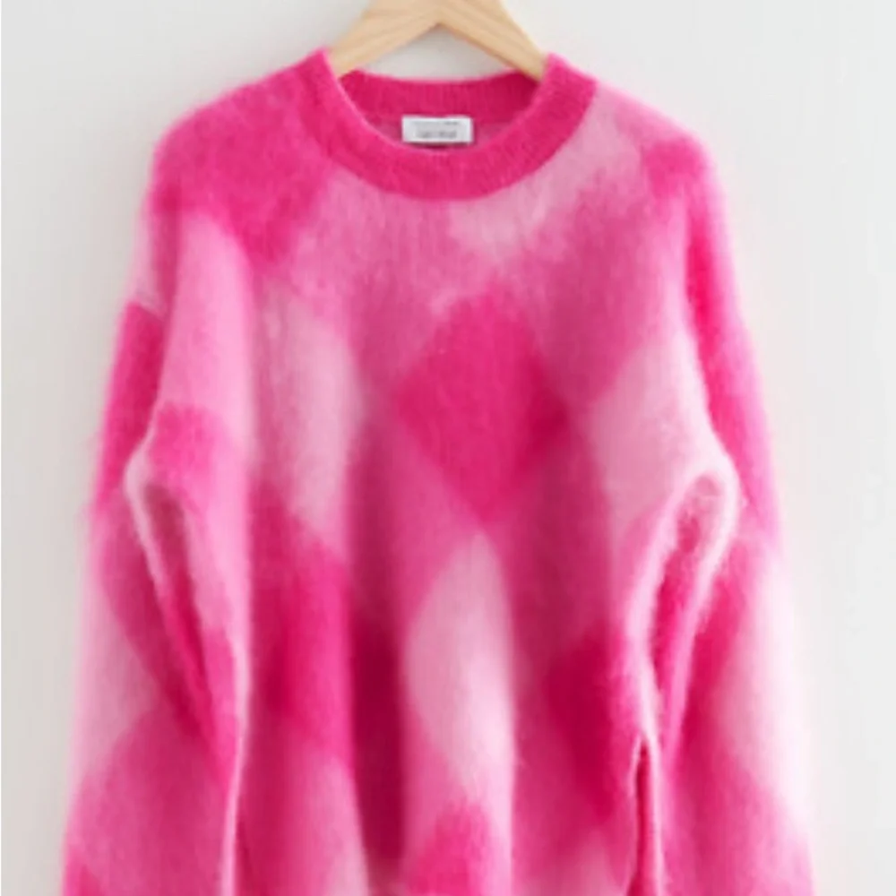 & Other Stories Pink Plaid Sweater - size S - Picture 2 of 4